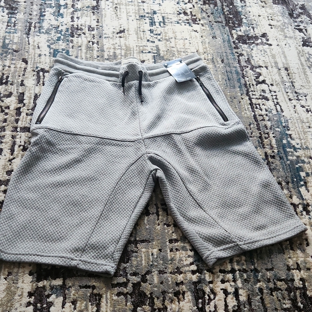 Gray Mesh Shorts - Men's